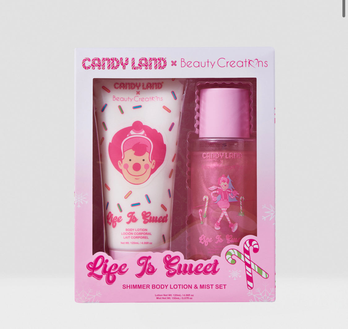 CANDY LAND X BEAUTY CREATIONS LIFE IS SWEET SHIMMER BODY LOTION AND MIST SET