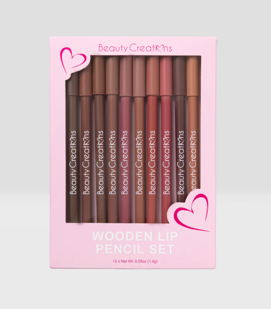 Wooden Lip Pencil Set